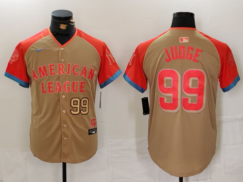 Men New York Yankees #99 Judge Orange All star 2024 Nike MLB Jersey style 2